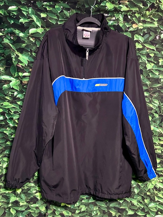 Reebok Other - Vintage Reebok Windbreaker Jacket Black Pullover Pockets 1/4 Zip Mens 2XL